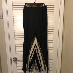 COPY - Free People Black/White/Gold Tassel Maxi S…